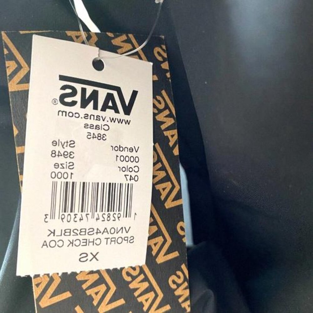 Vans Sport Check Reversible Jacket Black Casual Camo VN0A4SB2BLK XS Size Women's - Picture 5 of 13